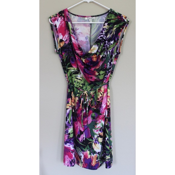 PURPLE TROPICAL DRESS - Picture 4 of 6